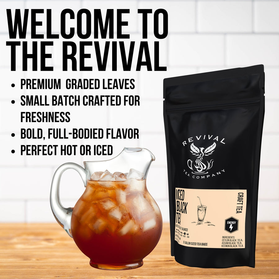 1 Gallon Black Iced Tea Bags - Revival Tea Company