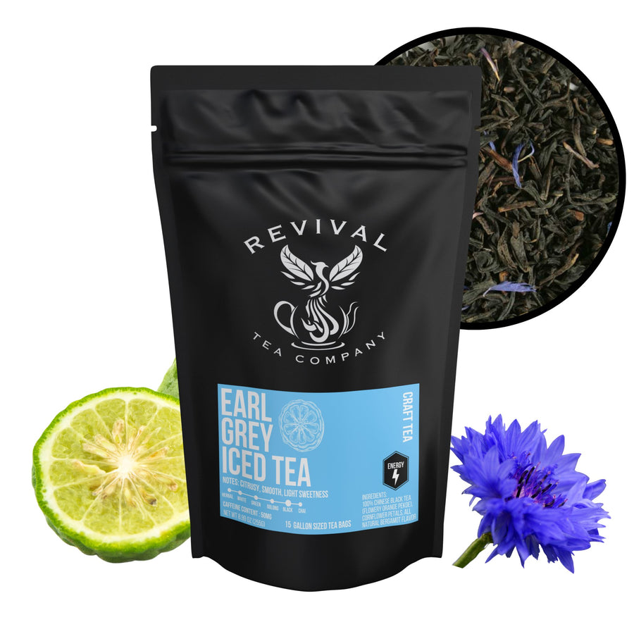 1 Gallon Earl Grey Iced Tea Bags - Revival Tea Company