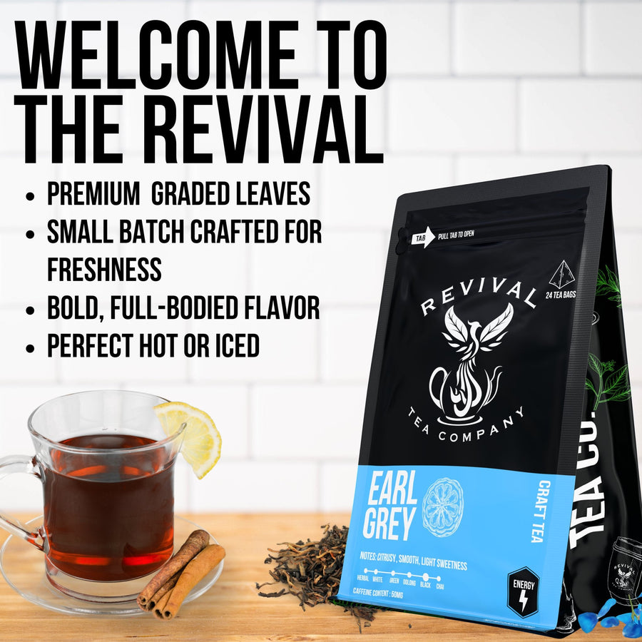 1 Gallon Earl Grey Iced Tea Bags - Revival Tea Company