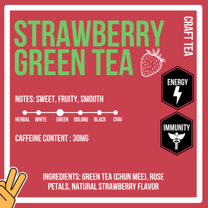 1 Gallon Strawberry Green Iced Tea Bags - Revival Tea Company