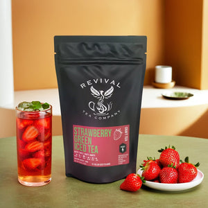 1 Gallon Strawberry Green Iced Tea Bags - Revival Tea Company