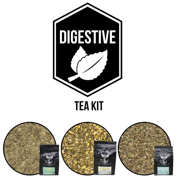 KIT DIGESTION – 5 Tisanes digestives + Tasse en Verre et Sac en