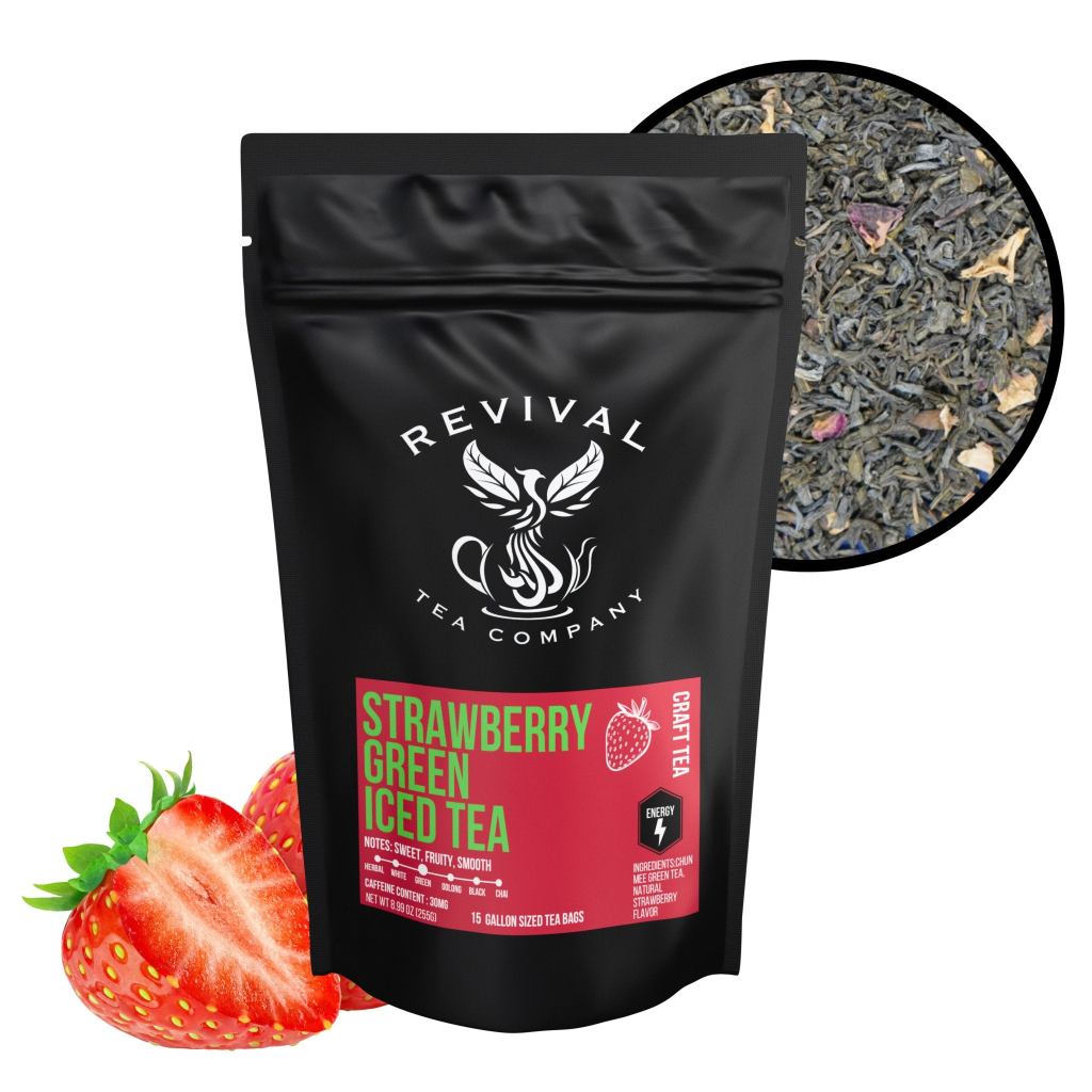 1 Gallon Iced Tea Bags Strawberry Green Tea 15ct